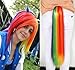 HILISS My Little Pony Rainbow Cosplay Wig +Dash Hair Fall Tie on Claw Clip Ponytail Set -Friendship Is Magic