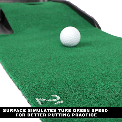 CHAMPKEY Premium Golf Putting Mat Come with Golf Putting Gates True