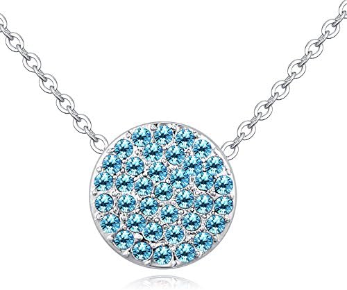 Milin Naco Italy Design Round Style Pave Crystal Pendant Necklace For Kid And Women