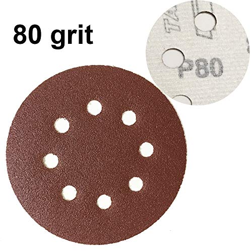 5-Inch Hook and Loop Sanding Discs [20 PCS] for Orbital Sander, Assorted Sandpaper 80 240 400 600 Grits