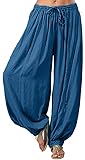 Women Harem Pants TUDUZ Ladies Oversize Casual Loose Hippy Style Wide Leg Pants Plus Size Plain Cotton Linen Baggy Yoga Trousers