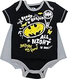 Justice League Batman Baby Boys' Bodysuit and Cape Set, Black (12 Months)