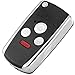 ECCPP 2PCS 4 Buttons Uncut Keyless Entry Remote Fob Folding Flip Key (Shell Case) Replacement for 03-2010 for H onda Accord/Civic/CR-V/Fit/Pilot/Ridgeline Key fob