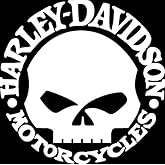 Motorcycle Bar and Shield Design #1 Vinyl Decal Sticker Car HD Moto Club Biker 5"x4" (Willie G White)