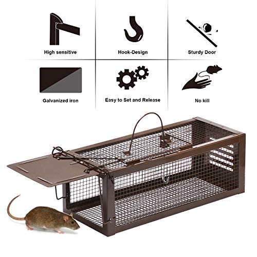 RatzFatz Trampa para ratones Humane Live Animal Cage, Atrapa y suelta ...