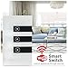 Faryuan Smart Wi-Fi Touch Panel Wall Switch Remote Control Timing Function with Smartphone Compatible with Alexa (three way switch)