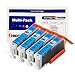 INK4WORK Compatible Ink Cartridge Replacement for Canon CLI-251XL CLI-251 XL for PIXMA MX722 MX922 iP7220 iP8720 iX6820 MG5420 MG5422 MG5520 MG5522 MG5620 (Cyan, 4-Pack)