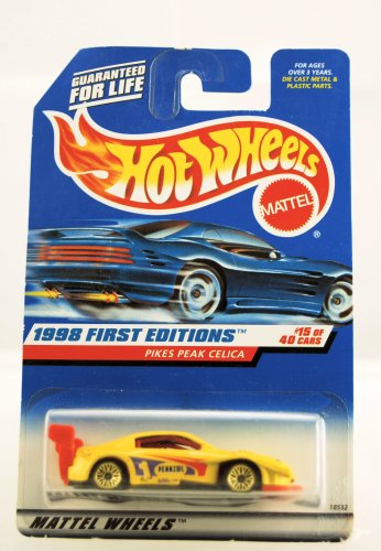 PIKES PEAK CELICA * YELLOW * 1998 FIRST EDITIONS SERIES #15 of 40 HOT WHEELS Basic Car 1:64 Scale Series * Collector #652 *