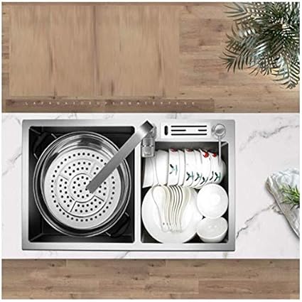 Fregadero de cocina Doble Acero Inoxidable Cocina Filtro de desagüe