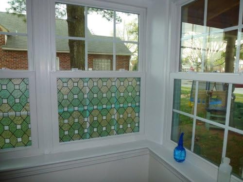9ft Decorative Privacy Adhesive-free Static-cling Window Film Treatments #028