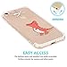 iPhone 7 Case, iPhone 8 Case, JAHOLAN Amusing Whimsical Design Clear Bumper TPU Soft Case Rubber Silicone Cover for iPhone 7 / iPhone 8 - Red Hungry Dinosaur