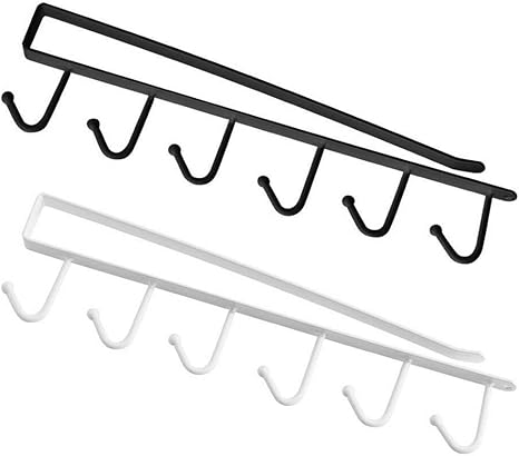 Amazon Upkoch 棚下マグカップホルダーぶら下げ収納ラックキッチン食器棚ハンガー用カップクッカータオル2個 クローゼット吊り下げ収納 オンライン通販