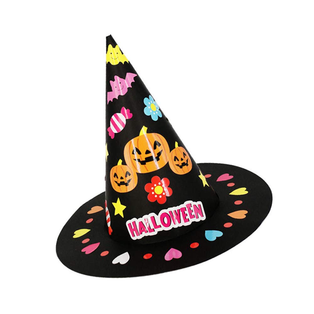 Yisily 1 Pc Creativo Cappello di Halloween Fai da Te della Protezione del  Fumetto di Carta Happy Halloween Strega Cappello Partito Prop Ornamento  Cappello per i Bambini Bambini 1 Articoli per feste