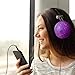 Kasstino Beautiful and Lovely Bling Style Crystal Handmade Diamante Retro Ear-Cup Headphones Headsets for Girls Women (Purple)