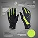 TrailHeads Running Gloves | Lightweight Gloves with Touchscreen Fingers - Black/hi-vis (Medium)