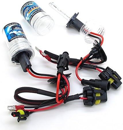 DELAM Automobile HID Xenon Replacement Bulbs Car Universal Headlight lights for H1 H3 H7 H11 9005 9006 All Size 6000K Ultra White (1 Pair) (H7, 6000K - Bright White)