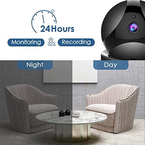 SportMonster HD Security Camera, Wireless Home Security Surveillance WiFi Camera with Motion Detection, Pan/Tilt, Night Vision and Two Way Audio, Baby/Pet Monitor and Nanny Cam, Updated-Black