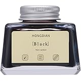 Hongdian Fountain Pen Bottled Ink Black, 60ml Fountain Pen Bottled Ink, Non Carbon by Asvine