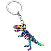 DONWOIE Dino Keychain-Dinosaur Keychains Bag Charms,Cool Key Chains Gifts for Dino Lovers, Teens & Trendy Style Seekers