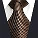 SHLAX&WING Ties for Men Solid Color Brown Chocolate Necktie Silk 57.5 inches