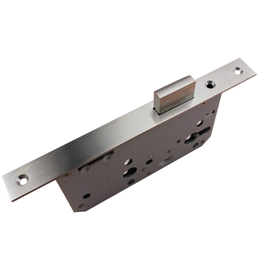 Narrow Type Door Lock Body Deadlock 2 Sizes Sliding Door Gate 55mm / 60mm Suitable for External Doors Silver