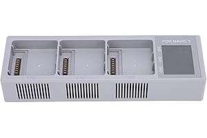 65W Mini3/3 Pro/4 Pro Intelligent Battery Charger, 3-Channel, Fast USB Charging Hub for Mini3/3 Pro/4 RC Drone, Digital Displ