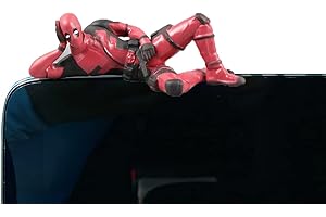 KLSAMNM Funny Anime Car Pendant Reading Deadpool Ornaments Adjustable Auto Rearview Mirror Decoration Car Accessories Christmas Gifts Car Interior Decor (Lying)