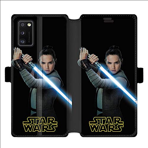 Cokitec Leather Wallet Case for Samsung Galaxy A41 Star Wars – Rey Black