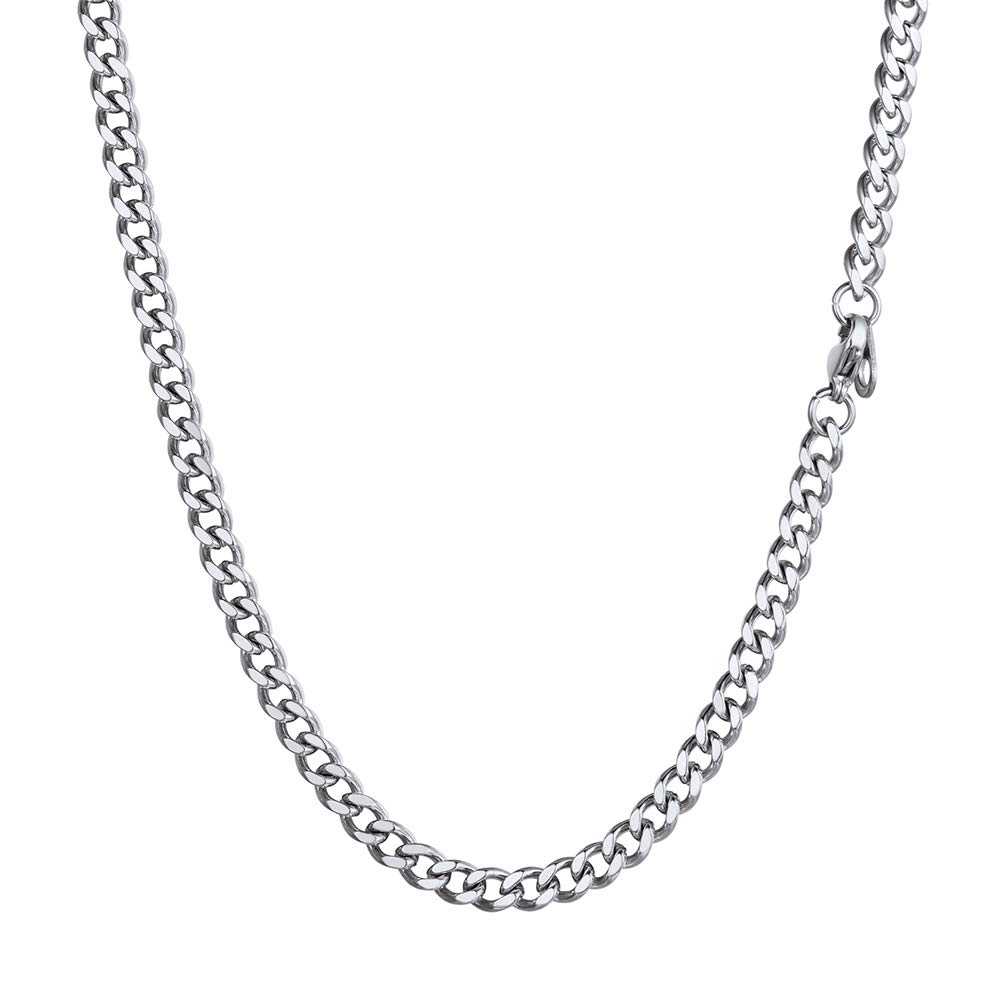 PROSTEEL Chain for Men Curb Chain 20 inch 5mm Stainless Steel Male Chain