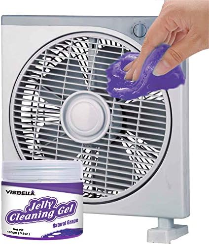 Visbella Jelly Cleaning Putty Magic Gel Slime Remove Dust, Dirt, Hair, Crumbs for Car Interior Home Office Electronics PC Laptop Keyboard Air Vent Instrument (Purple Grape)