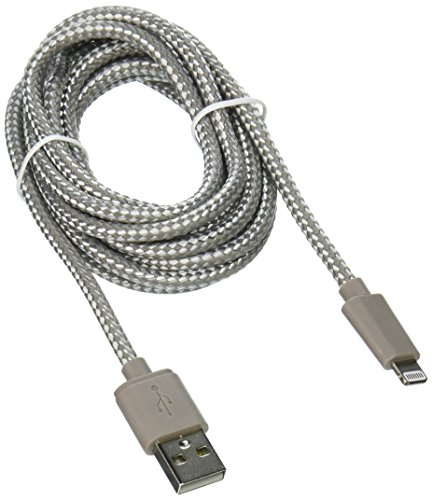 Xentris Wireless Charge/Sync Lightning to USB 6-Foot Durable Stylish Braided Cable - Beige 39-0668-05-XP