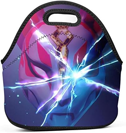 Fortnight Neoprene Lunch Bag, Portable Insulated Lunch Box Container - Durable Thermal Lunch Tote Thick Outdoor Travel Picnic Snacks Organizer for Womens Boys Girls and Mens