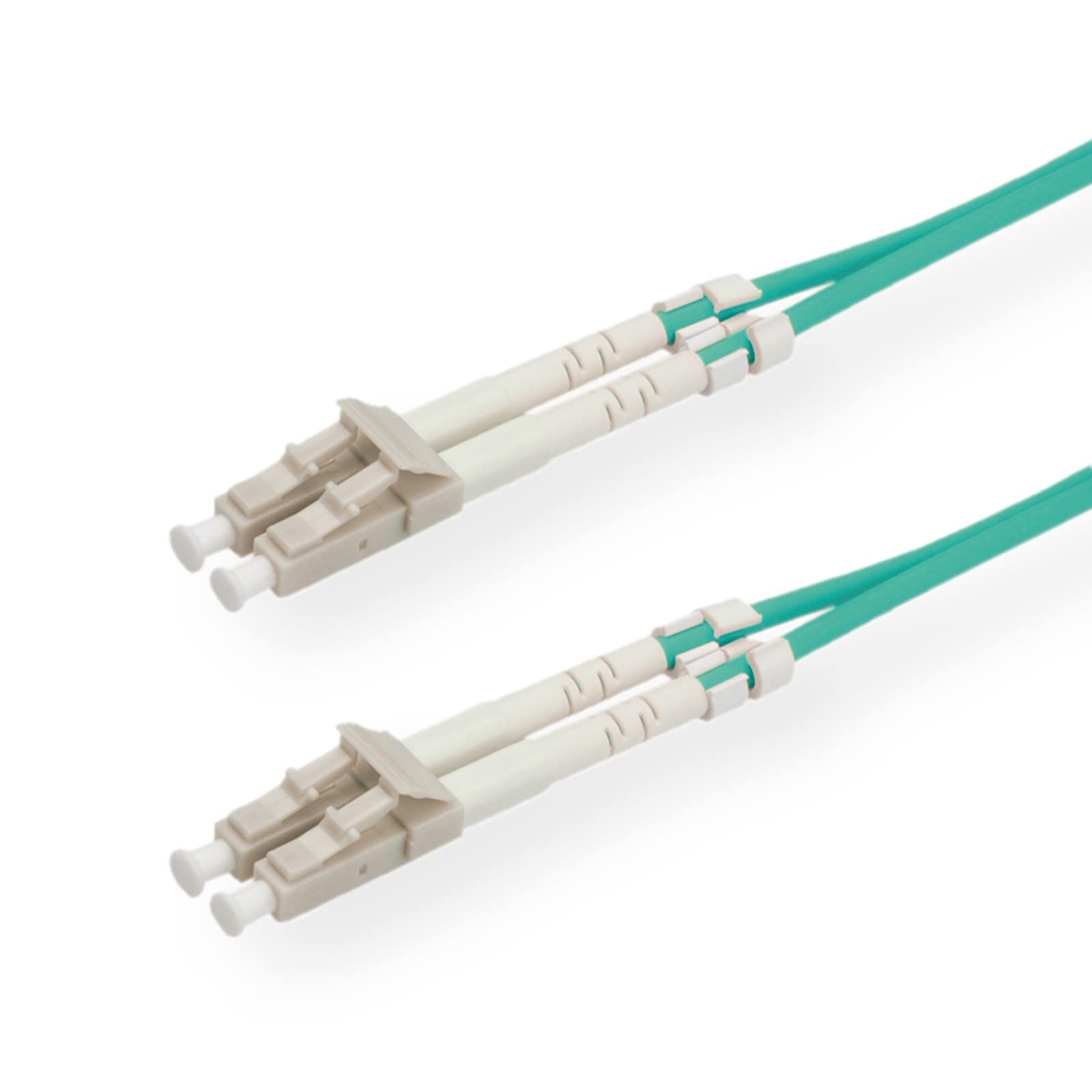 ROLINE fiber optic cable | Fiber optic cable patch cable | 50μ LC / LC OM3 | Aqua 15 m