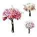 Yamalans 1 Bouquet Artificial Peony Rose Flower Lifelike Plant DIY Wedding Party Home Hotel Cafe Decor Champagne