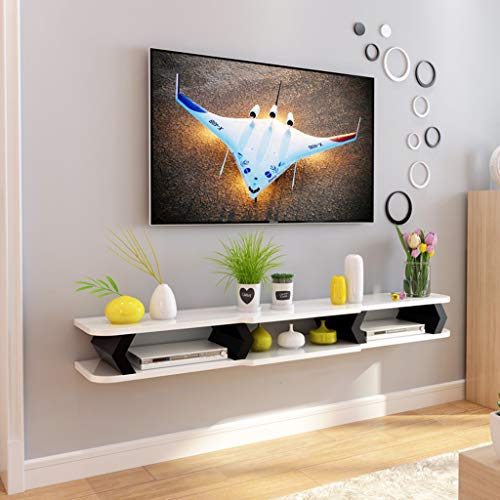 Floating Shelf Floating Shelf Wall Mount TV Cabinet Wall Background Storage Shelf for DVD/Blu-Ray Players Satellite TV Box Cable Box (Color : B, Size : 110CM) - Thumbnail 5