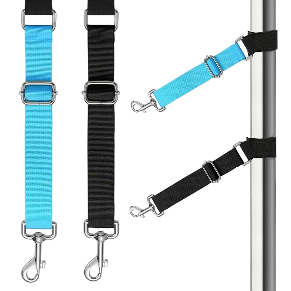 MiOYOOW 2PCS Adjustable Dog Grooming Loops, Metal Buckle, 22cm-40cm, Solid Nylon, Pet Grooming Accessory