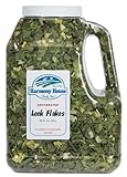Harmony House Foods, Dried Leeks, Green & White Rings (10 Ounce Gallon Size Jug) - Single