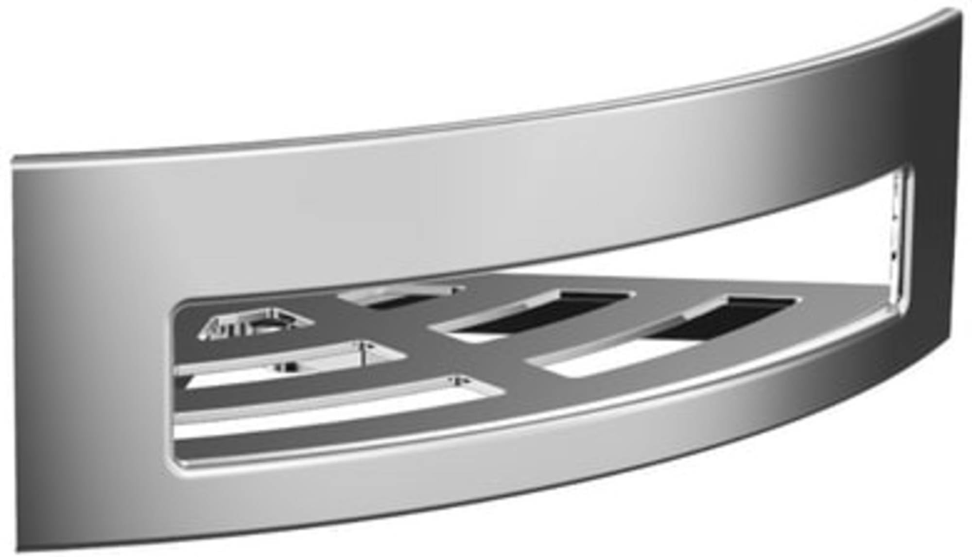 Emco SYSTEM2 Corner Sponge Basket Screwing Basket Separately Removable High Quality Metal Shower Caddy Bathroom Utensils Chrome Corner Wall Basket