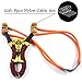 YUNYILAN Professional Slingshot Stainless Steel Outdoor Hunting Sling Shot High Velocity Catapult with 2 Rubber Bands
