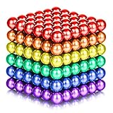 LOVEYIKOAI Upgraded 5MM 216 Pcs Magnets Cube Building Blocks Magnetic Toys Colorful Buildable Sculpture Office Stress Relief Toys for Adults (6 Colors)