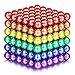 LOVEYIKOAI Upgraded 5MM 216 Pcs Magnets Cube Building Blocks Magnetic Toys Colorful Buildable Sculpture Office Stress Relief Toys for Adults (6 Colors)