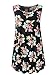 Veranee Women's Sleeveless Swing Tunic Summer Floral Flare Tank Top X-Large 6-1