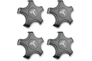 CoolKo Center Caps Hubcaps Cover Aero Wheels for 18-inch Original Standard Rims Compatible with Tesla Model 3 (NOT Compatible with 2024 Model 3 Highland)