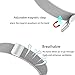 Goorovgi for Garmin Vivosmart HR Bands Replacement Milanese Loop Stainless Steel Metal Band Strap Bracelet with Magnetic Lock for Garmin Vivosmart hr Women Men (Silver)