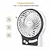 EasyAcc Portable Handheld Fan, 5 Speed Backup Power Digital Display Lanyard Foldable Fan Rechargeable 2600 Battery Hot Flashes Gift Outdoor Black White