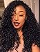 Chantiche Soft Curly 360 Lace Frontal Wig with Baby Hair and High Ponytail Brazilian Virgin Human Hair Customized 360 Lace Full Wigs with 150% Heavy Density for Women 16inches Natural Color