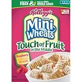 Kellogg's, Frosted Mini Wheats, Touch of Fruit in the Middle, Raspberry, 15oz Box (Pack of 4)
