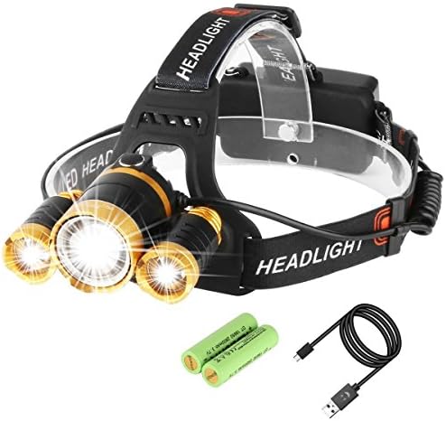 Neolight LED Headlamp, Waterproof Headlight Super Bright 6000 Lumen Rechargeable LED Headlamp Head Torch Light Lamp