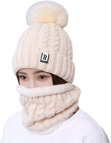 bobble hat and scarf set womens