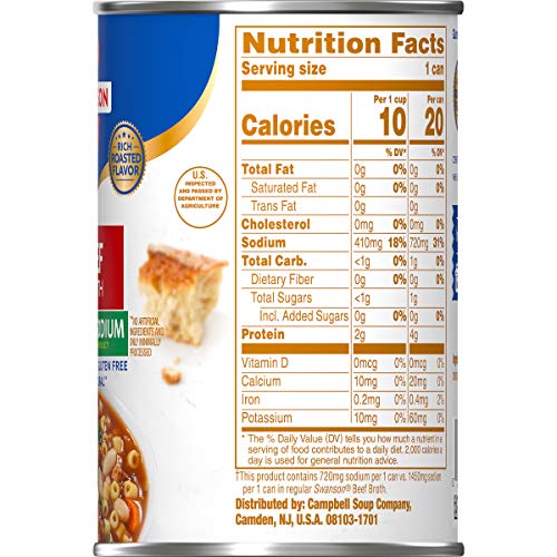 Swanson 50 Less Sodium Beef Broth, 14.5 oz. Pricepulse